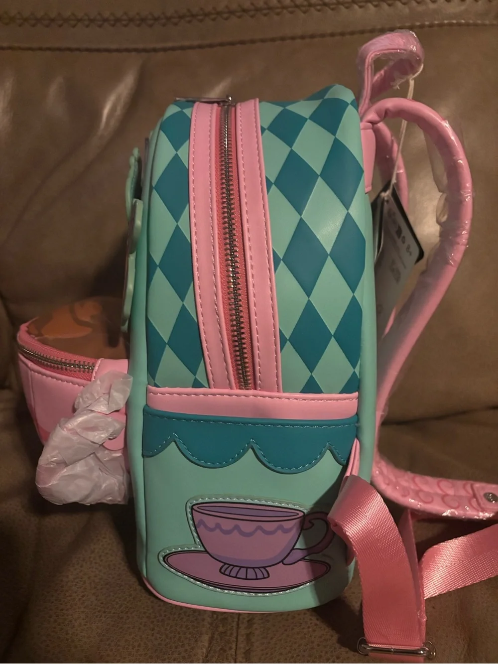 Disney Loungefly Tea Cup Mouse Mini Backpack - Picture 2 of 4